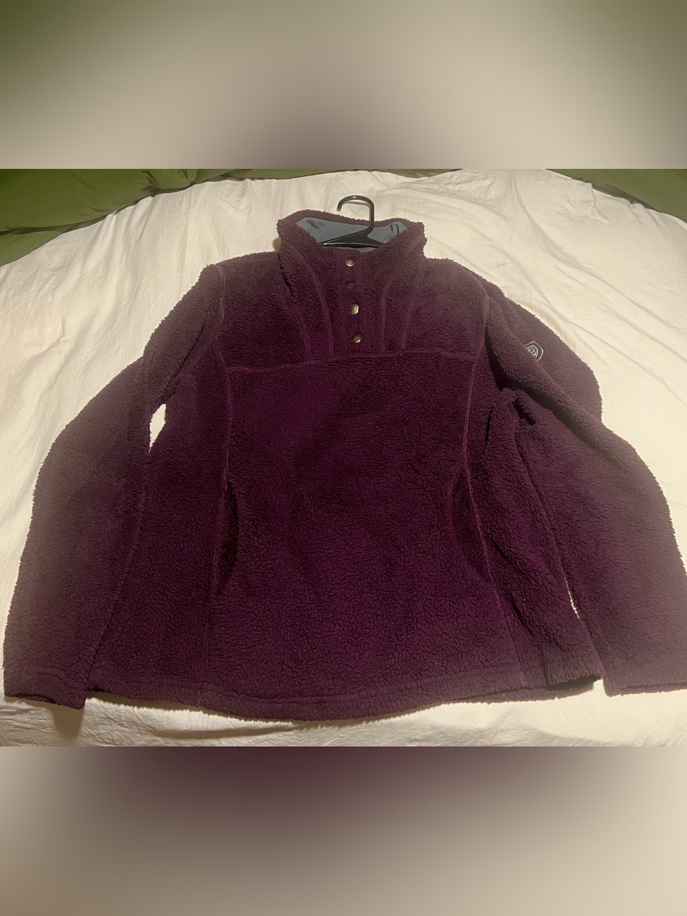 Kuhl Women’s Plush Snap-Front Women's Fleece/Teddy Pullover Deep Plum Size S